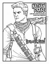 Nathan Uncharted Drake sketch template