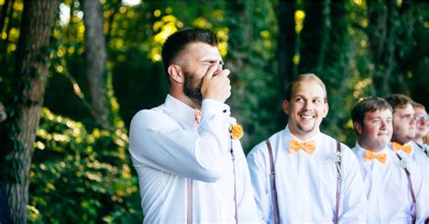 groom s emotional reaction during the first look