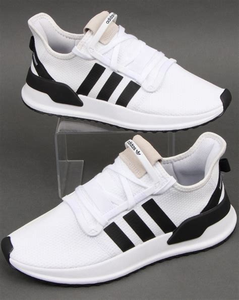adidas upath run trainers white black  casual classics