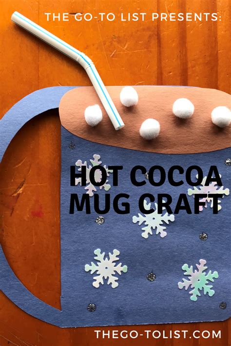 hot cocoa mug craft  kids mug crafts chocolate crafts winter