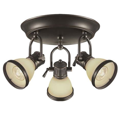 hampton bay brookhaven collection  light oil rubbed bronze track lighting canopy light eyyh