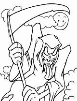 Coloring Pages Grim Reaper Print sketch template