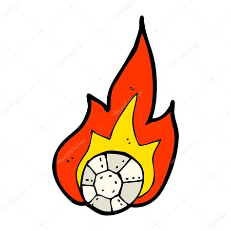 Cartoon Flaming Soccer Ball Stock Vector Image By ©lineartestpilot