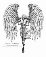 Michael Archangel Tattoo St Tattoos Angel Gabriel Saint Wings Tatuaje Drawings Deviantart Warrior Lucifer Guardian Micheal Arcangel Ange Tatoos Accurate sketch template