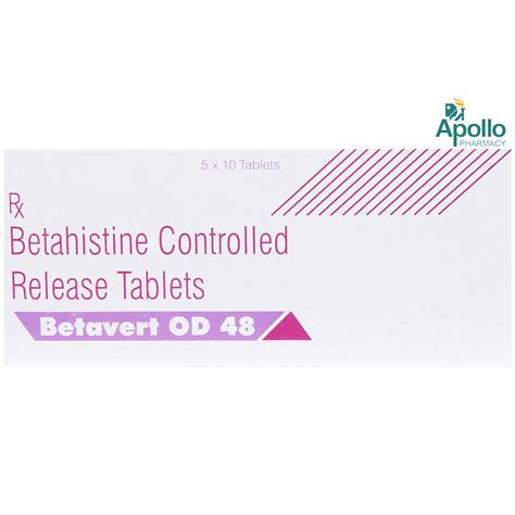 betavert od mg tablet  price  side effects composition apollo