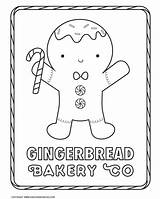 Coloring Christmas Pages Printables Gingerbread Cute Little Characters These So sketch template