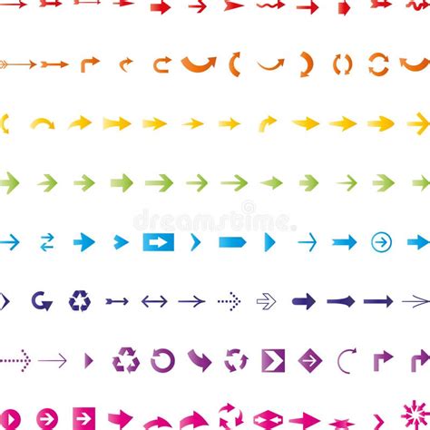 flechas coleccion de las flechas simbolos caracteres vector