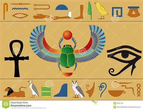 Egyptian Hieroglyphics Stock Vector Illustration Of