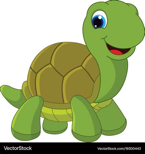 cartoon turtle royalty  vector image vectorstock