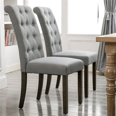 clearance set   tufted dining chairs xx upholstered high  padded dining