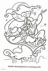 Aladdin Aladin Jasmine Coloringdisney Principessa Ariel Yce Sirenetta Kleurplaten Birijus Coloringme sketch template