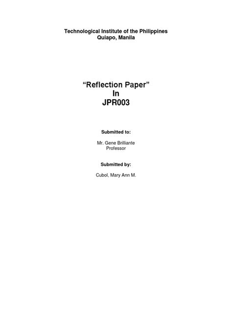 reflection paperdocx
