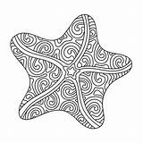 Starfish Underwater sketch template