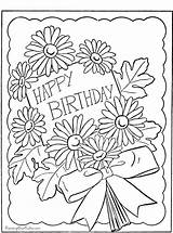 Birthday Coloring Pages Happy Color Print Printable Kids sketch template