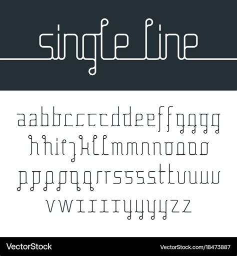 single  font royalty  vector image vectorstock