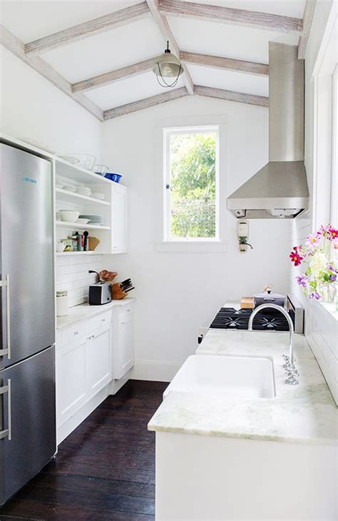 stylish  functional super narrow kitchen design ideas digsdigs