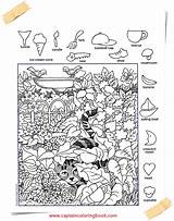Coloring Find Hidden Objects Book Color Highlights Grown Pdf Children sketch template