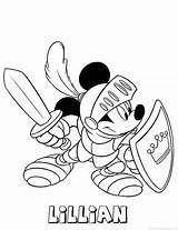 Lillian Mickey Mouse Naam sketch template