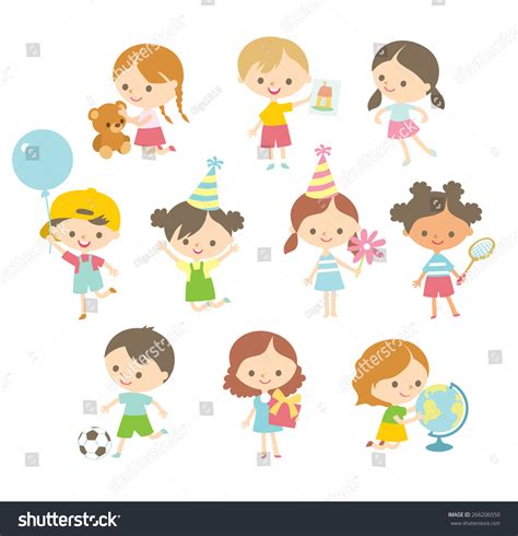 cute kids simple style stock vector royalty