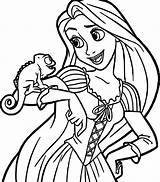 Rapunzel Coloring Pages Tangled Getcolorings Pascal Disney Printable sketch template