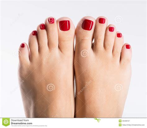 beautiful pedicured feet
