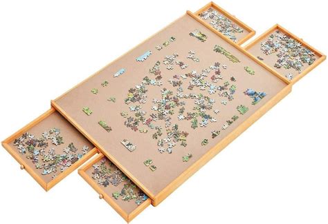 qxtt puzzletisch mit schubladen  teile puzzletisch aus holz