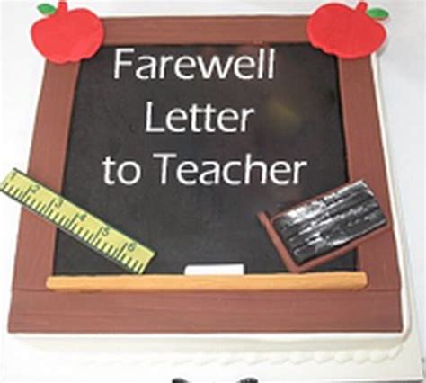 farewell letter  teacher  letters