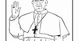 Coloring Francis Pope sketch template