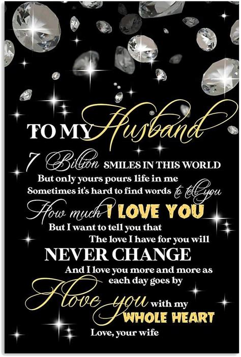 n to my beloved husband poster love your wife i love you
