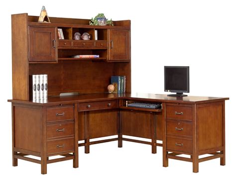 Winners Only Willow Creek L Shaped Desk And Hutch With Locking Drawers
