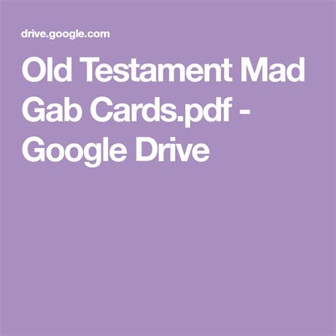 testament mad gab cardspdf google drive seminary games seminary