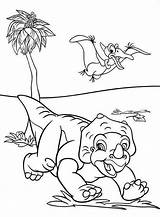 Land Coloring Before Time Pages Kids Petrie Cera Colouring Dinosaur Color Cartoon Flying Printable Book Dinosaurs Sheets Print Disney Play sketch template