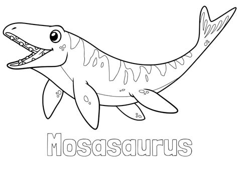 mosasaurus dinosaur coloring page  printable coloring pages  kids