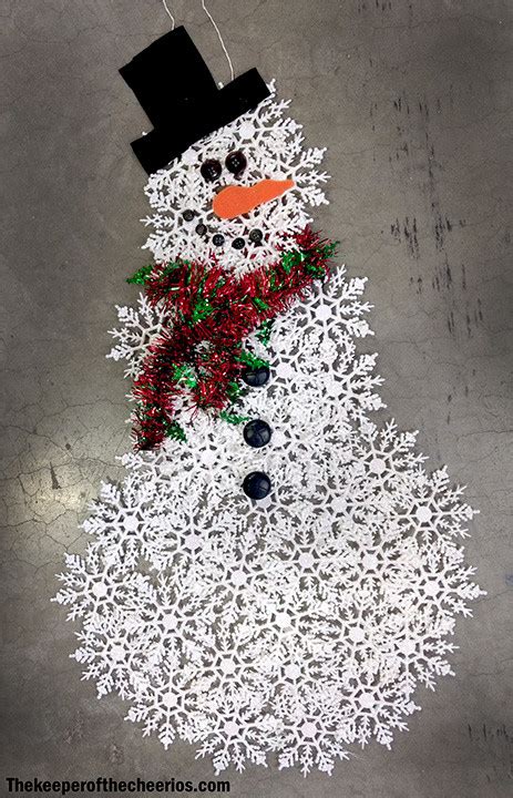 dollar store snowflake snowman  keeper   cheerios