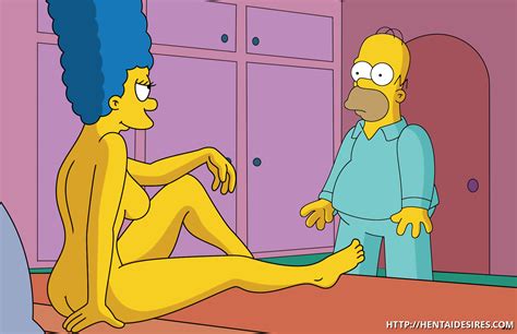 marge simpson is already naked and prepped to have hump… which always catch homer by surprise