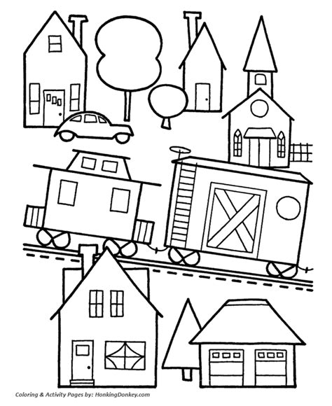 christmas toys coloring pages toy train town christmas coloring sheet