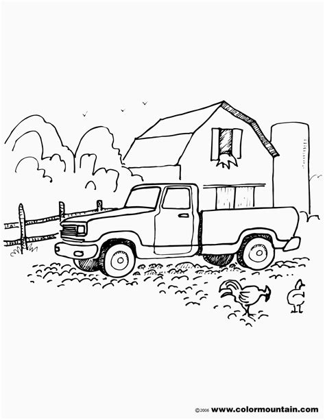 farm truck coloring page coloring pages