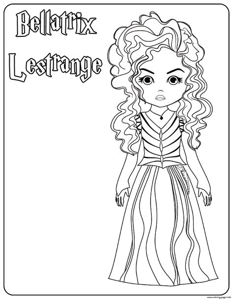 bellatrix lestrange coloring page printable
