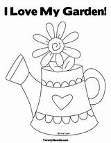 Coloring Garden Pages Sheets Preschool Gardening Tools Color Kids Printable Pbs Spring Print Sprout Watering School Colouring Flower Cute God sketch template