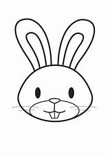 Konijn Hoofd Bunny sketch template
