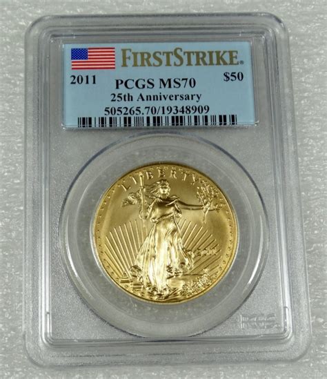 dbs coins ms gold american eagle  oz  pcgs  strike