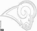 Rams Saint Emblema Sheets Embleem Oncoloring Raiders sketch template