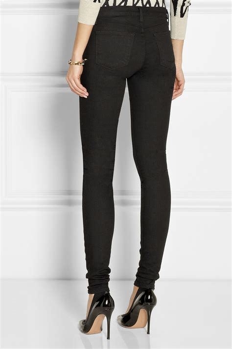 j brand stacked skinny photo ready midrise jeans in black lyst