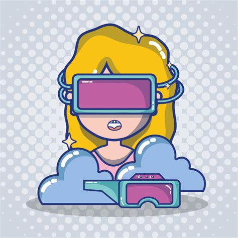 Virtual Reality Headset Cartoon Premium Vector