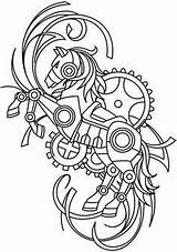 Steampunk Coloring Pages Horse Embroidery Urban Threads Designs Unique Awesome Drawing Western Books Coloriage Book Adult Adulte Mehndi Mania Mandala sketch template