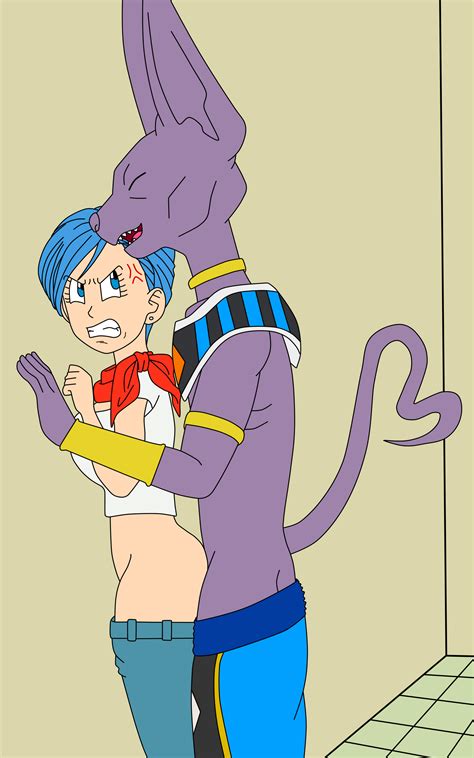 rule 34 against wall angry sex anthro beerus bulma briefs clothed sex