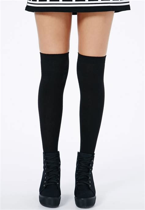missguided phiphi black over knee socks where to buy and how to wear