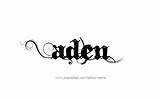 Aden Tattoo Name Designs sketch template