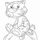 Cheetah Cutout Cardboard Kolorowanki Leopardy Gepardy Coloring sketch template