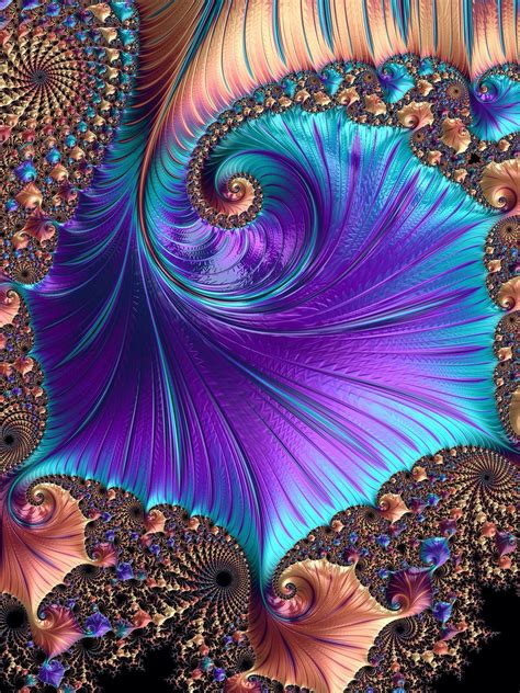 gorgeous blue  purple fractal fractal art fractals colorful art